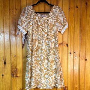 Love Blossom Floral Leaf Print Dress